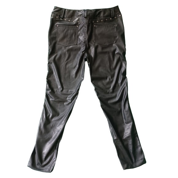 Studded faux leather leggings Black - Picture 2 of 2